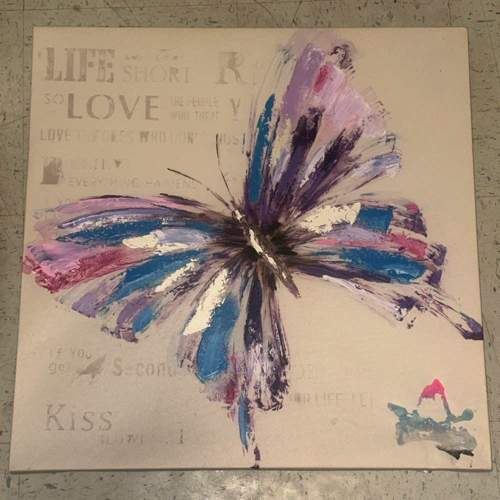 Abstract Butterfly Canvas Art